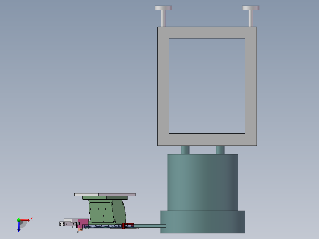 L型铁片振动盘拱料分料机sw14可编辑俯视图