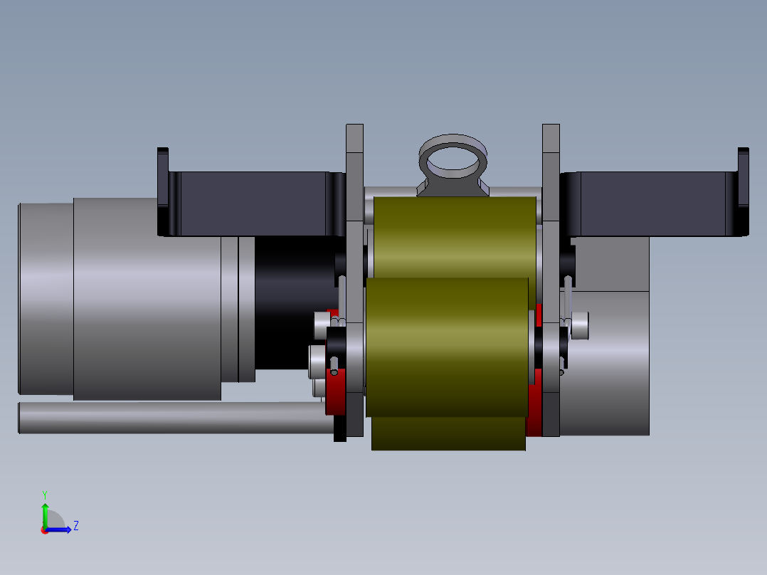 火车轨道助推器sw16可编辑左视图