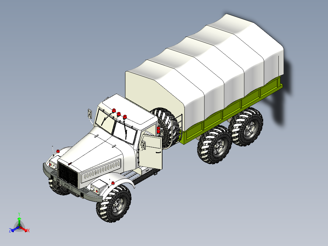 Karaz卡车模型3D图纸 x_t格式