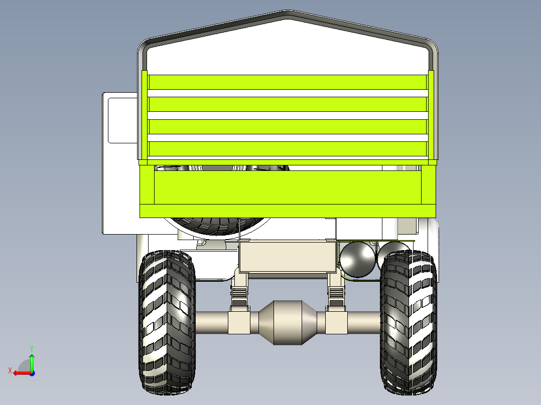 Karaz卡车模型3D图纸 x_t格式后视图