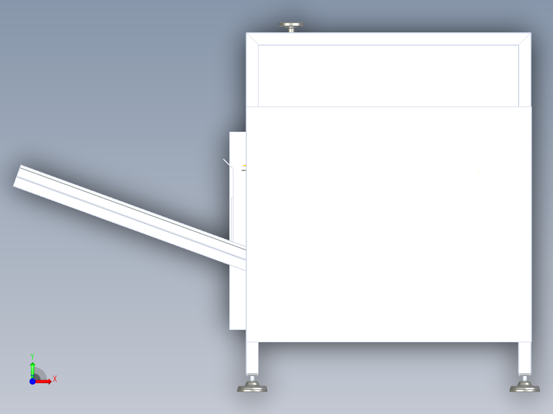 开箱机全套3D图纸 G451 非标自动化机械3D图纸设计前视图