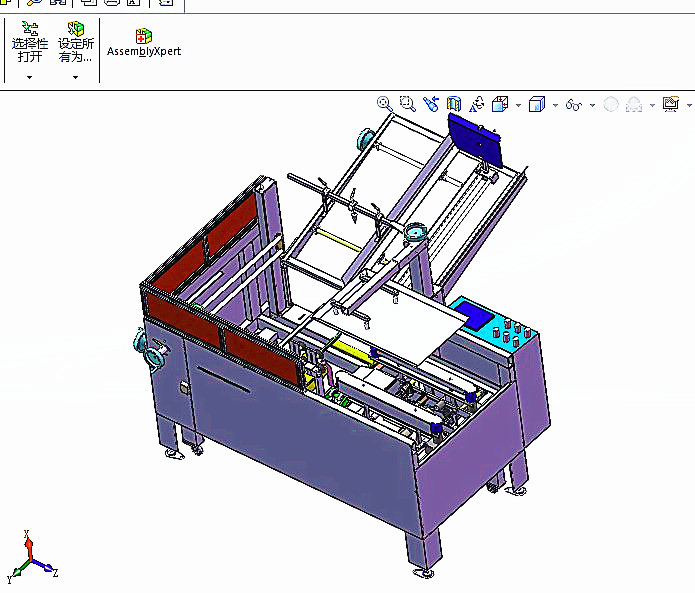 开箱机全套3D图纸 G451 非标自动化机械3D图纸设计