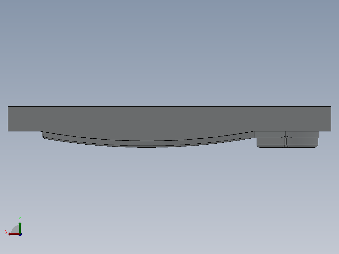 鞋底模具设计后视图