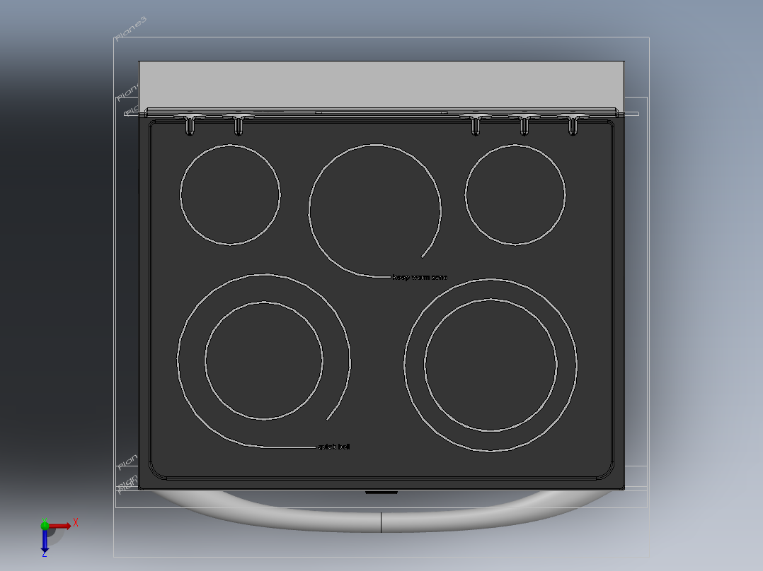 燃气灶厨具煤气灶SW2017俯视图