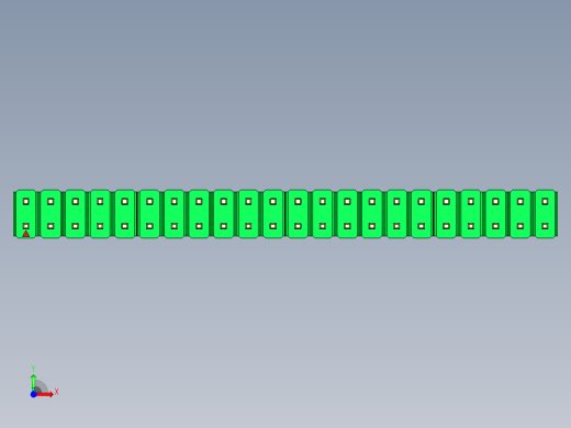 彩色公头100mil（2.54mm）系列-DS1021_green_2x22p_100mil_Type19_rev1.0前视缩略图
