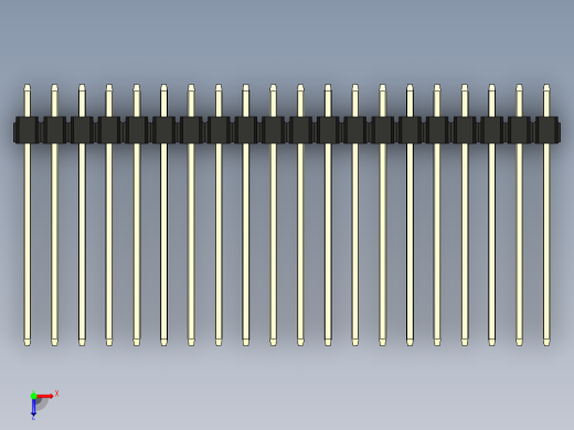 彩色公头100mil（2.54mm）系列-DS1021_black_1x20p_100mil_Type19_rev1.0俯视缩略图