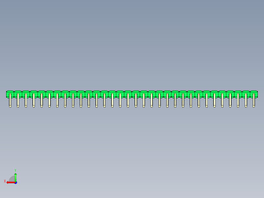 彩色公排针 100mil 2.54mm 系列-DS1022_green_1x32p_100mil_TypeD_rev1.0后视缩略图