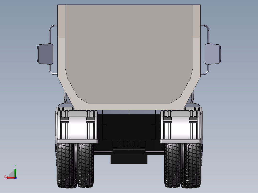 15.沃尔沃重卡 3d模型图纸后视图