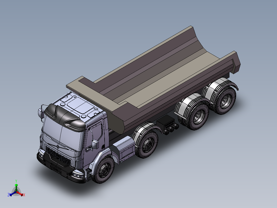 15.沃尔沃重卡 3d模型图纸正等轴测图
