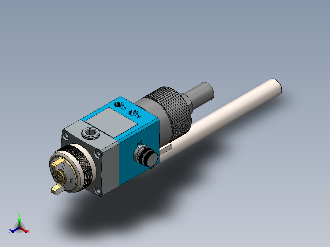 自动空气喷枪A28正等轴测图