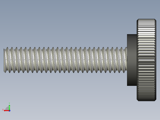 滚花旋钮-Knurled Knob 0.312x1.000x1.500.STEP后视缩略图
