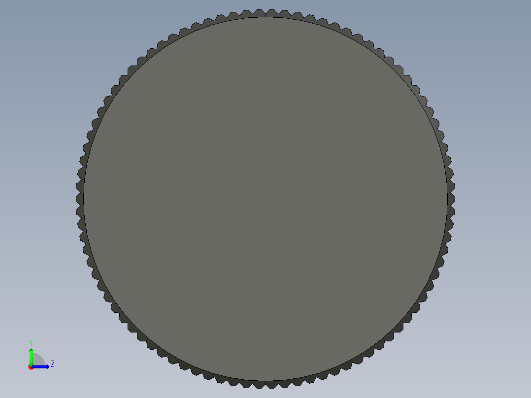 滚花旋钮-Knurled Knob 0.312x1.000x1.500.STEP左视图
