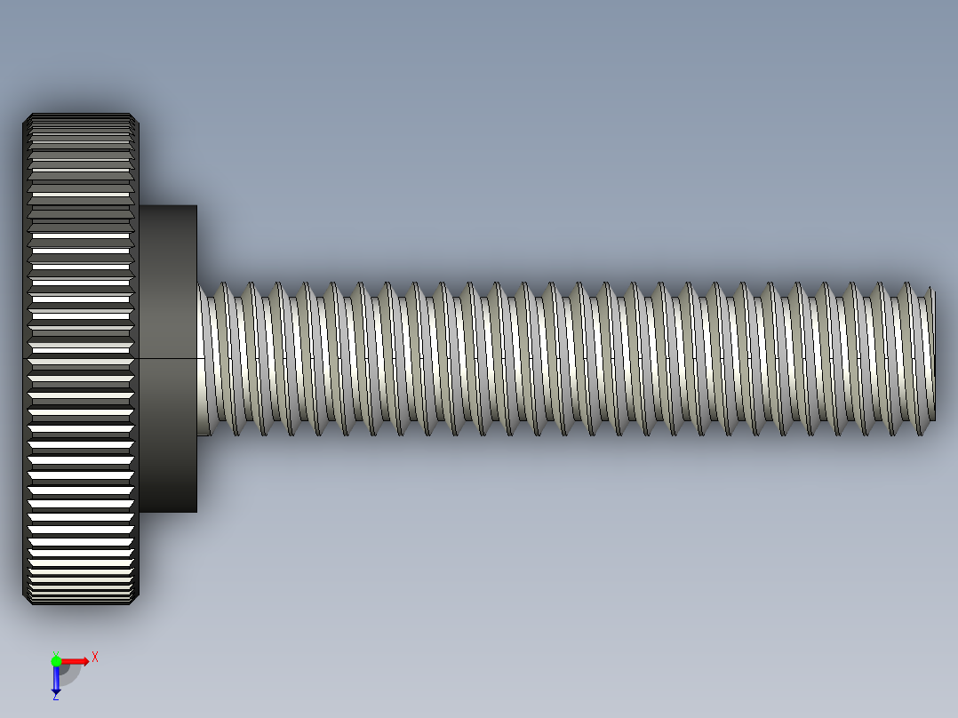 滚花旋钮-Knurled Knob 0.312x1.000x1.500.STEP俯视图