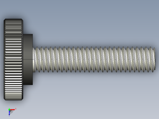 滚花旋钮-Knurled Knob 0.312x1.000x1.500.STEP俯视缩略图