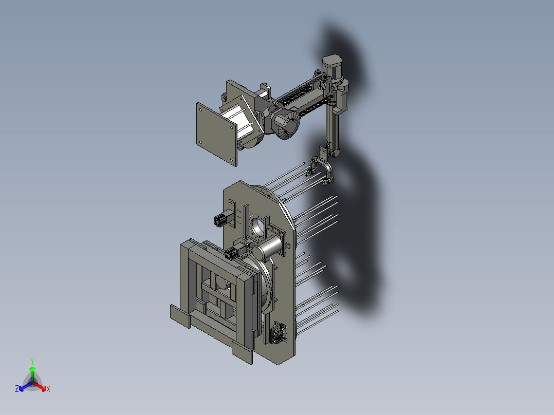 机器人自动上料装置3D图 自动化设备3D图纸3D模型