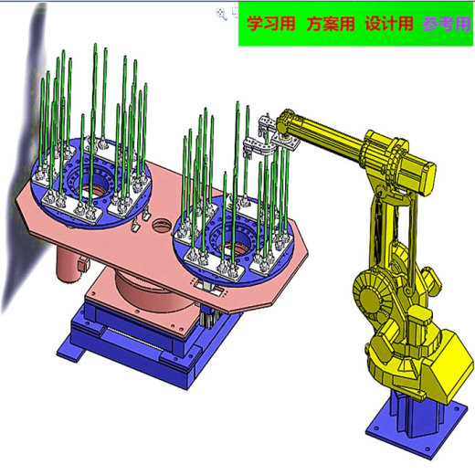 机器人自动上料装置3D图 自动化设备3D图纸3D模型缩略图