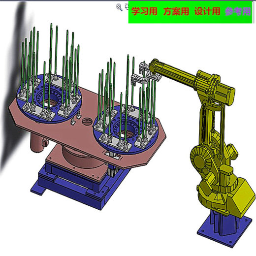 机器人自动上料装置3D图 自动化设备3D图纸3D模型缩略图