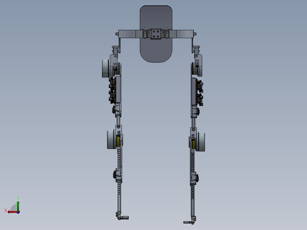 下肢康复外骨骼后视图