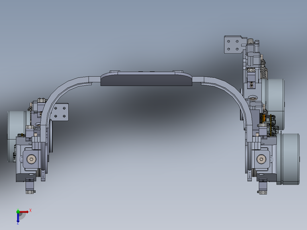 下肢康复外骨骼俯视图