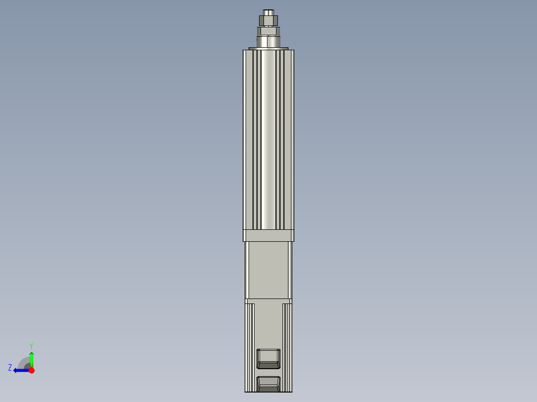 12VZ电动缸-VZ6-S100-BC右视图