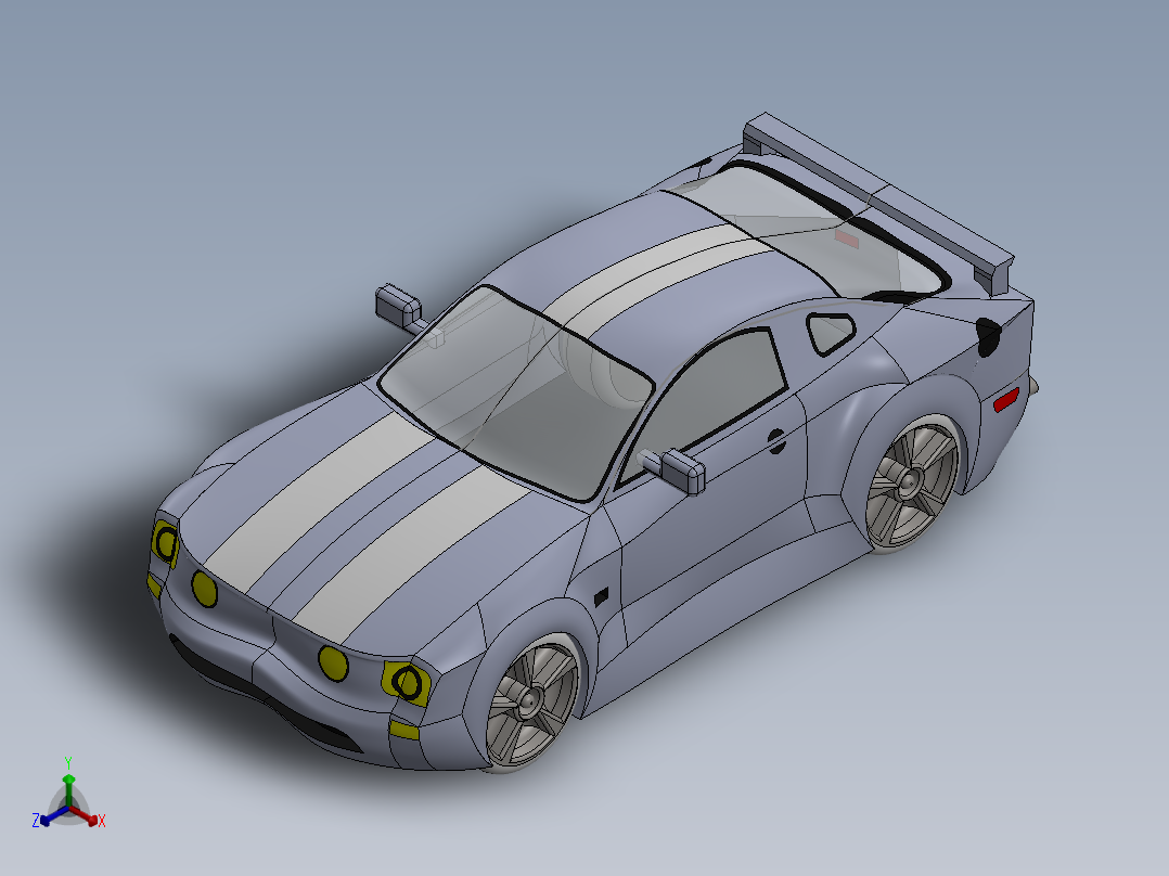 福特野马正等轴测图