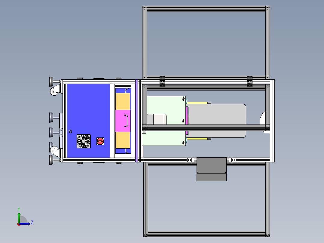 自动冲模裁切端子机左视图
