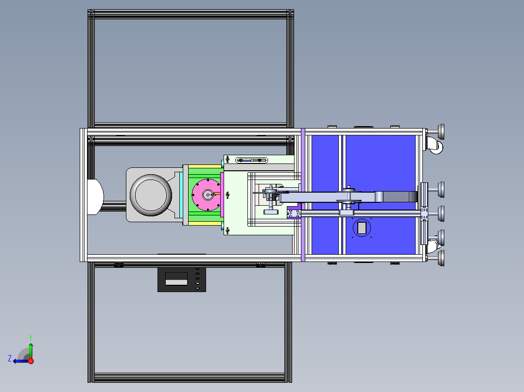 自动冲模裁切端子机右视图