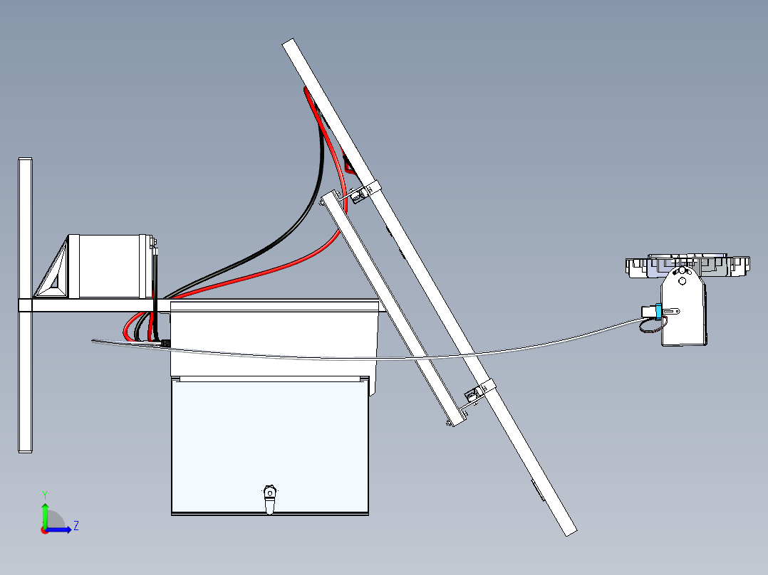 太阳能电池 300W 12VDC左视图