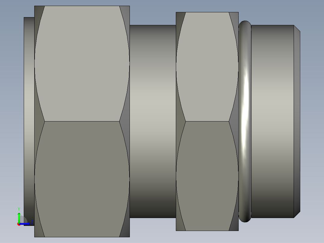 卡套式工业通用硬管接头24_f5bu-s左视图