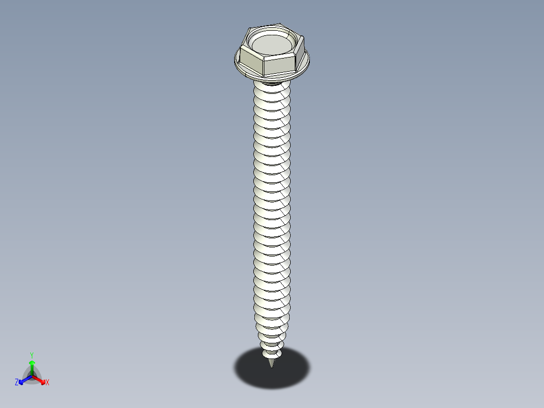 紧固件-IGES Hex Head Screw-02主视图