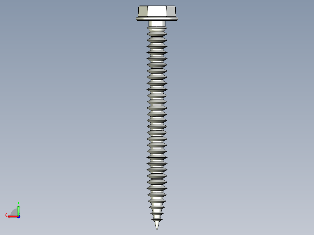 紧固件-IGES Hex Head Screw-02后视图