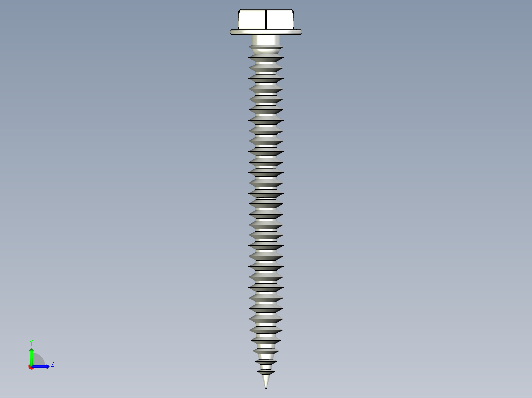 紧固件-IGES Hex Head Screw-02左视图