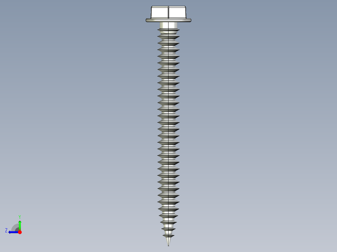 紧固件-IGES Hex Head Screw-02右视图