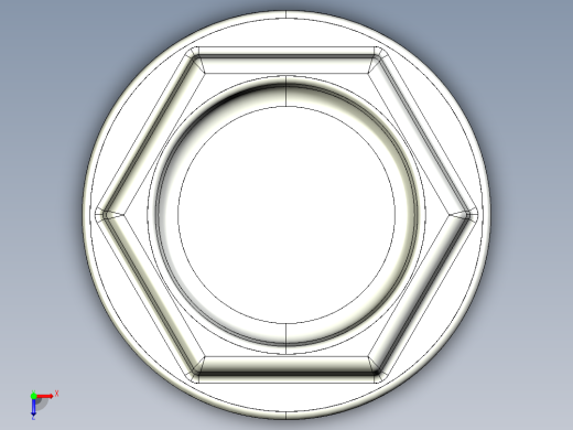 紧固件-IGES Hex Head Screw-02俯视缩略图