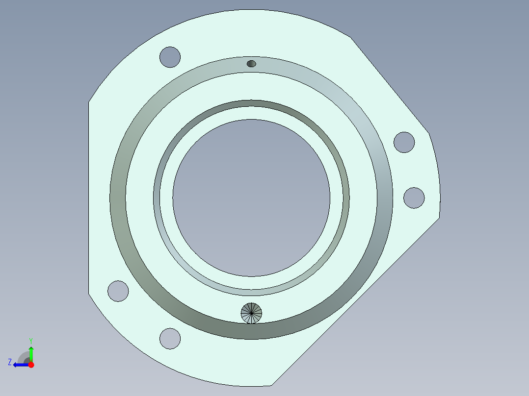 Q280-CA6140车床I轴轴承座机械加工工艺及钻φ5斜孔夹具设计右视图