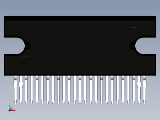 IC封装HZIP 25引脚，间距1.27毫米前视缩略图