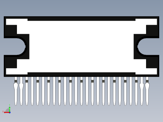 IC封装HZIP 25引脚，间距1.27毫米后视缩略图