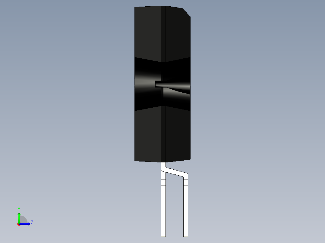 IC封装HZIP 25引脚，间距1.27毫米左视图