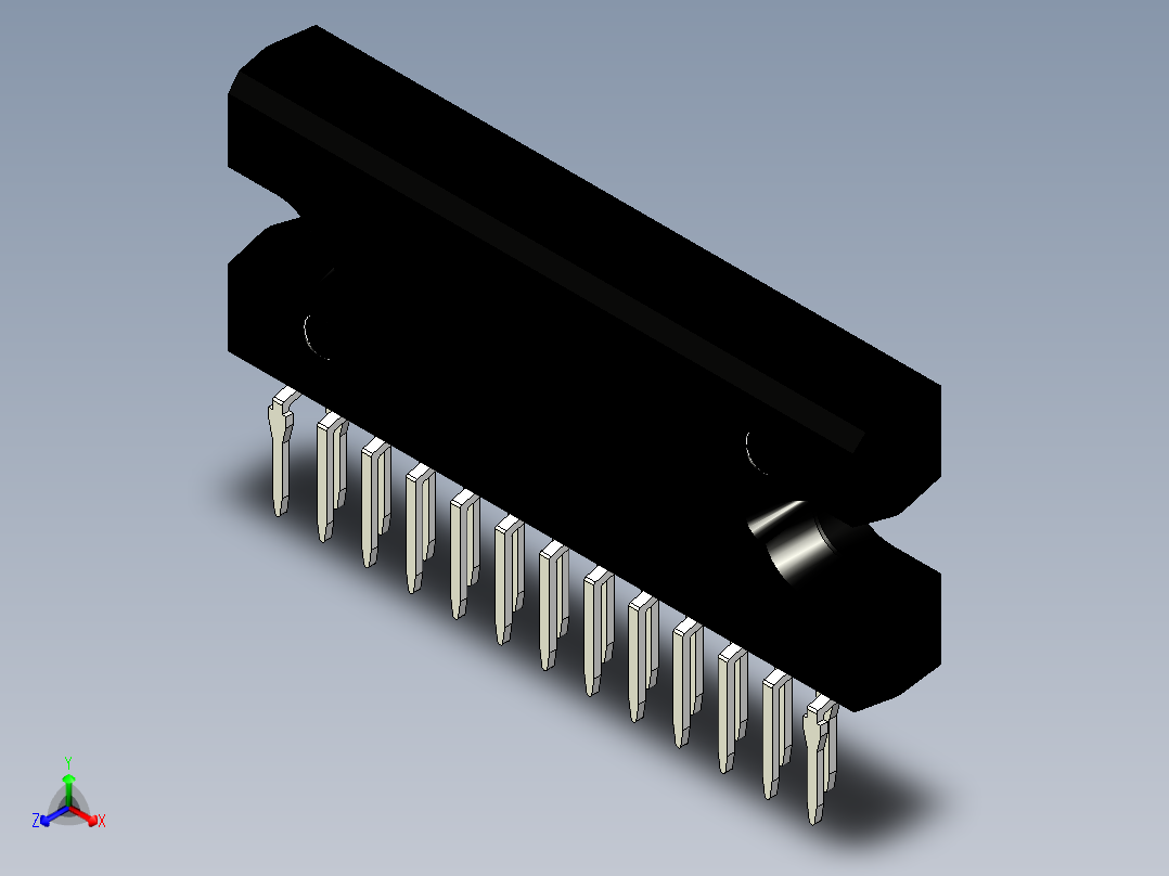 IC封装HZIP 25引脚，间距1.27毫米正等轴测图