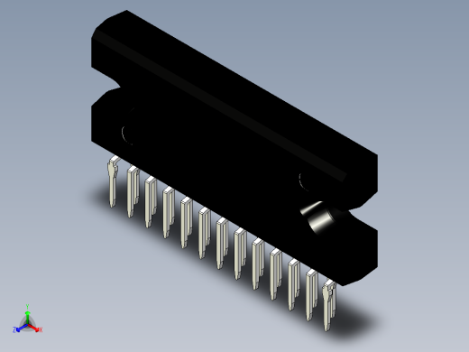 IC封装HZIP 25引脚，间距1.27毫米正等轴测缩略图