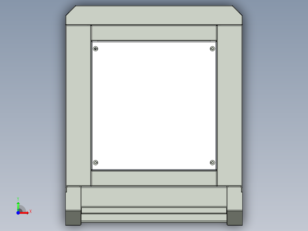 WP2.3D40型30KW斜角款发电机组三维SW模型前视图