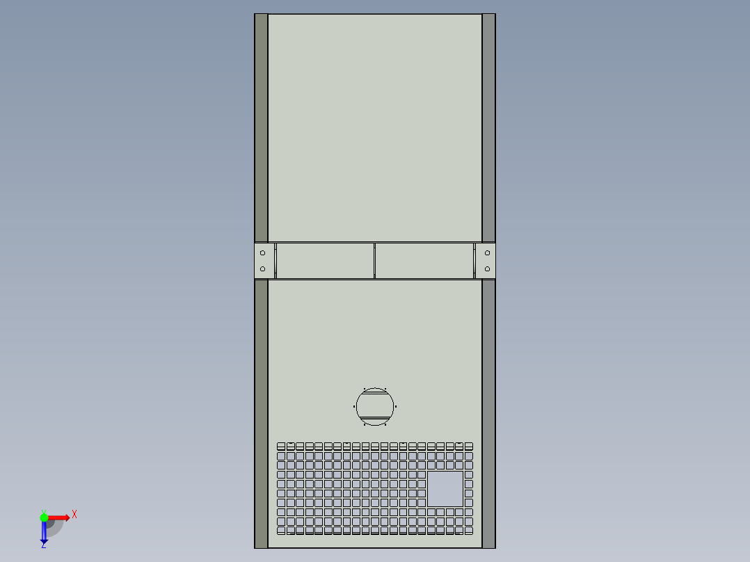 WP2.3D40型30KW斜角款发电机组三维SW模型俯视图
