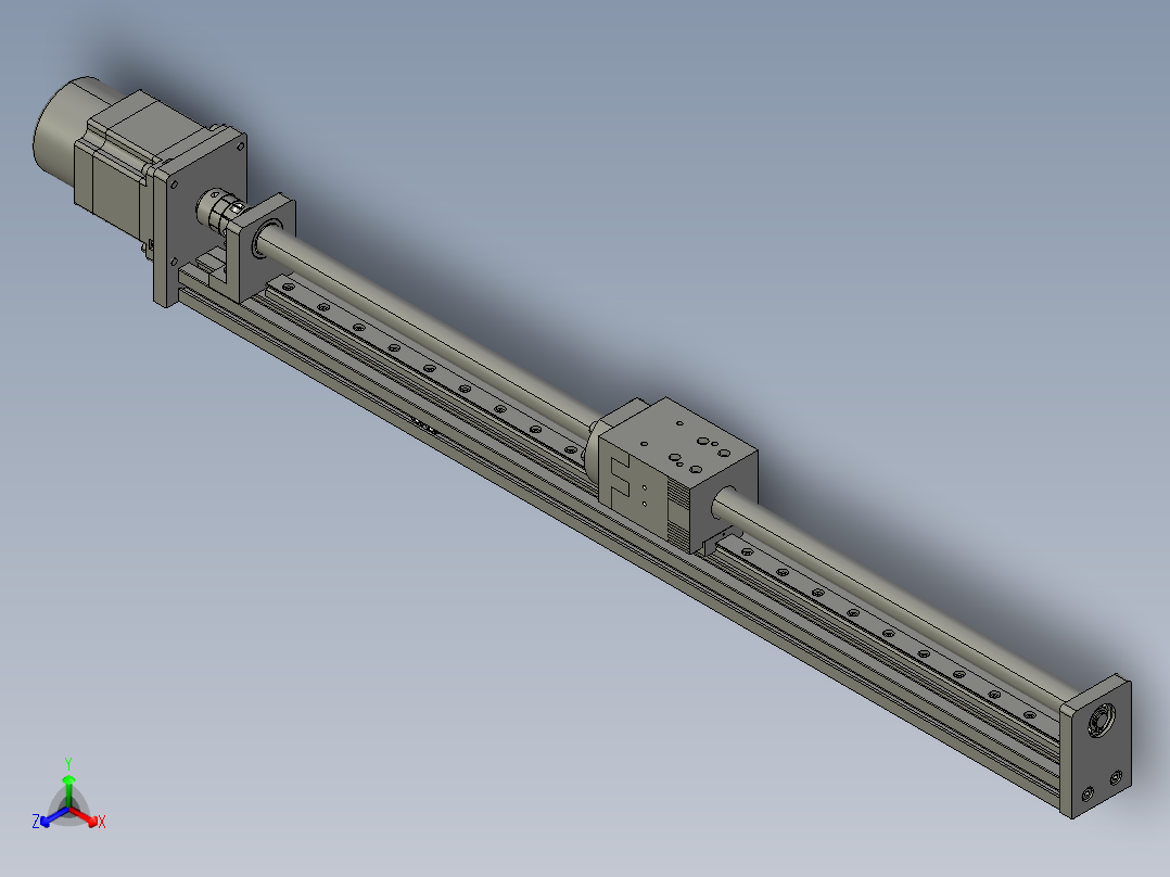 模组FSK40-L10C7-BC-B57-500行程（B57刹车电机）正等轴测图