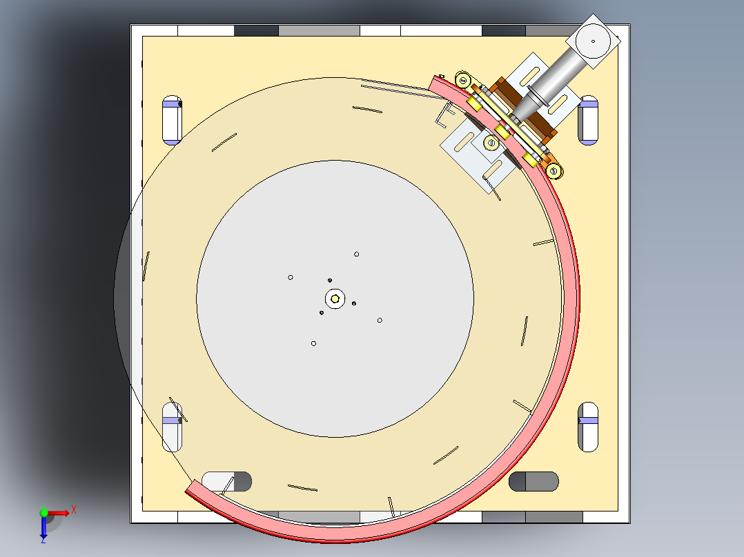 机械虹膜俯视图