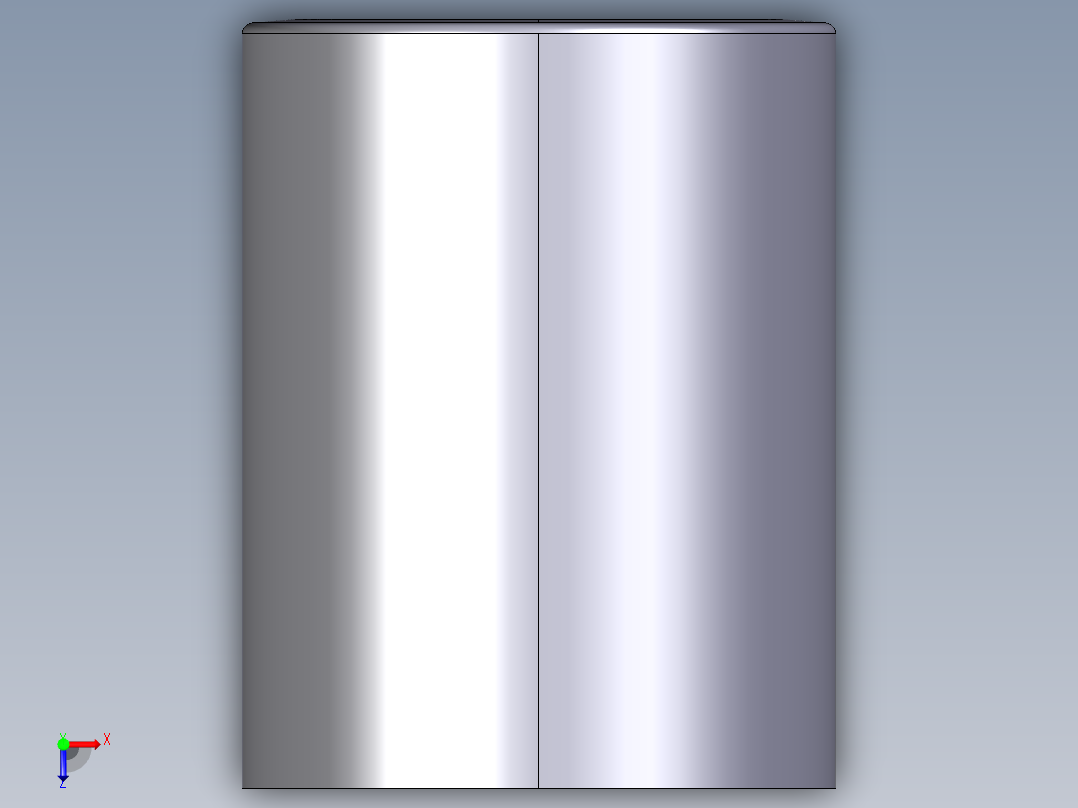 5MILV 毫米英寸双插座联盟，一个插座的溶剂焊接公制管和一个溶剂焊接到帝国（英寸）管俯视图