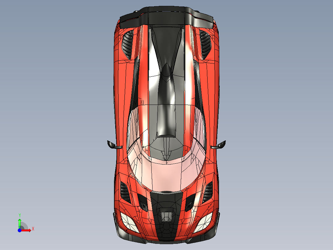 科尼赛克碳纤维汽车前视图