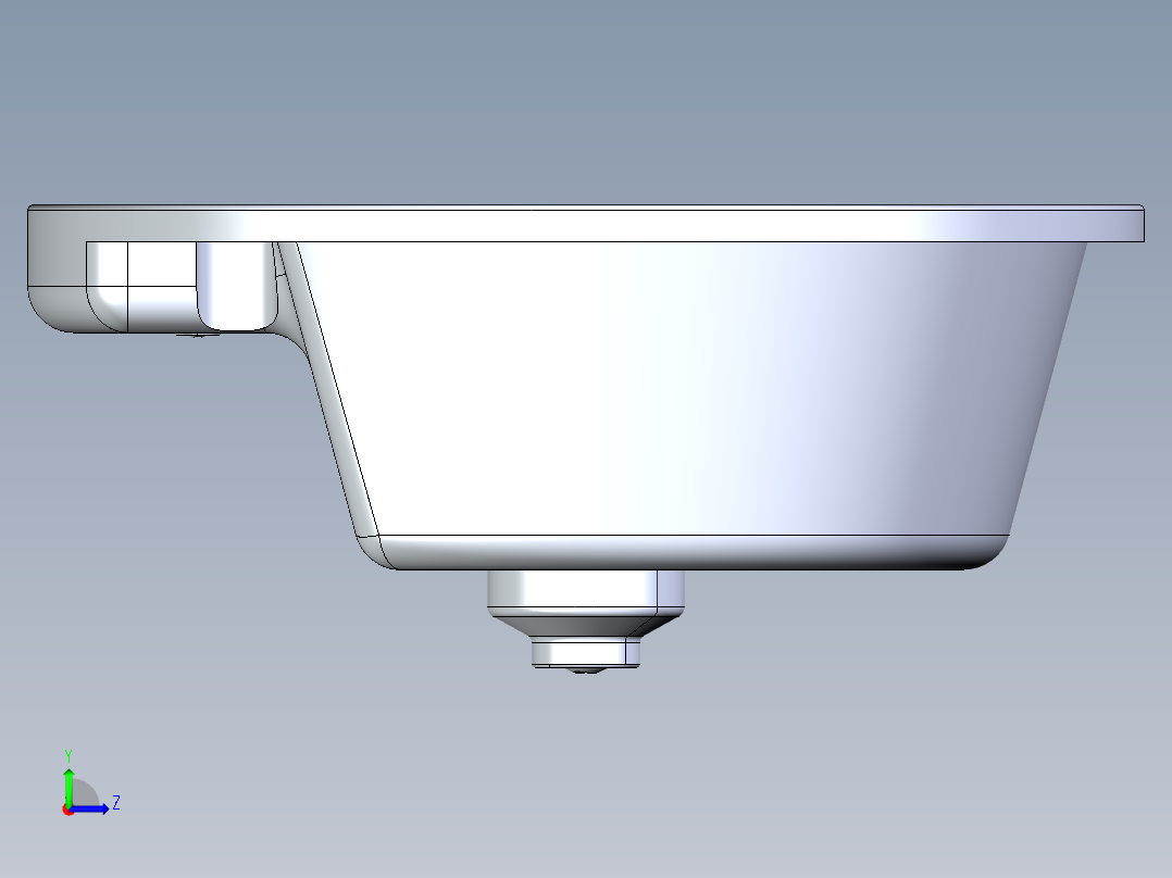 水槽、不锈钢水槽(86)左视图