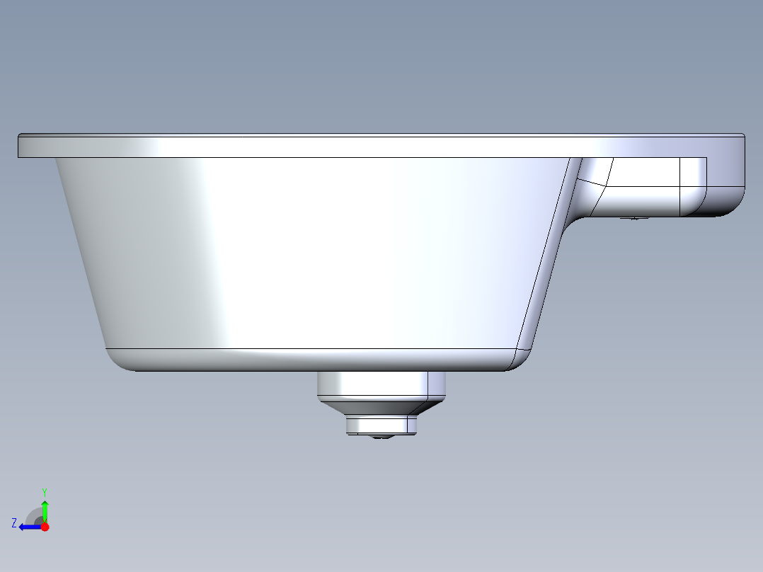 水槽、不锈钢水槽(86)右视图
