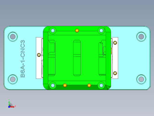 B6A-1-CNC3笔记本CNC工装夹具三维模型前视缩略图
