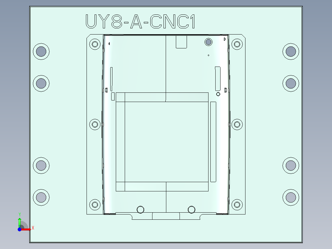 uy8--cnc1笔记本CNC工装夹具三维模型-10-29前视图